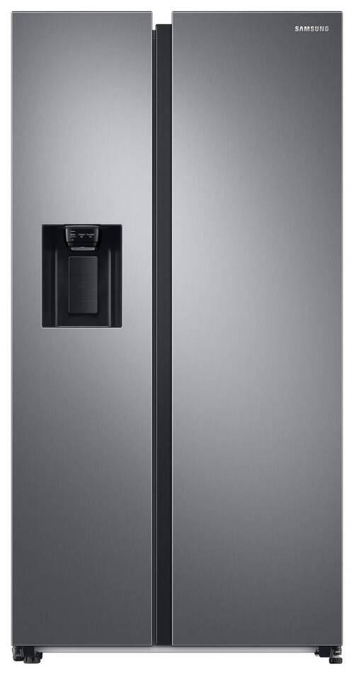 Side-By-Side Rs68cg852ds9ef Silberfarben Eiswürfelspender - Silberfarben, Basics, Glas/Kunststoff (91,2/178/71,6cm) - Samsung