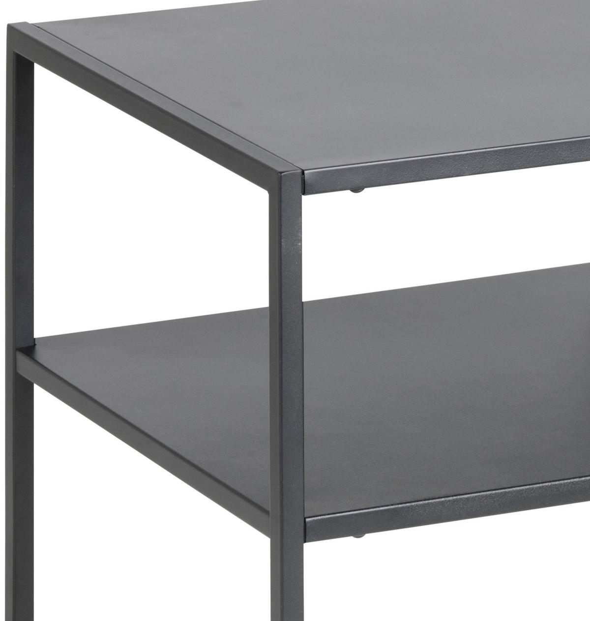 Nachtkästchen Schwarz H: 50,5 Cm Virum - Schwarz, Trend, Metall (45/50,5/40cm) - MID.YOU