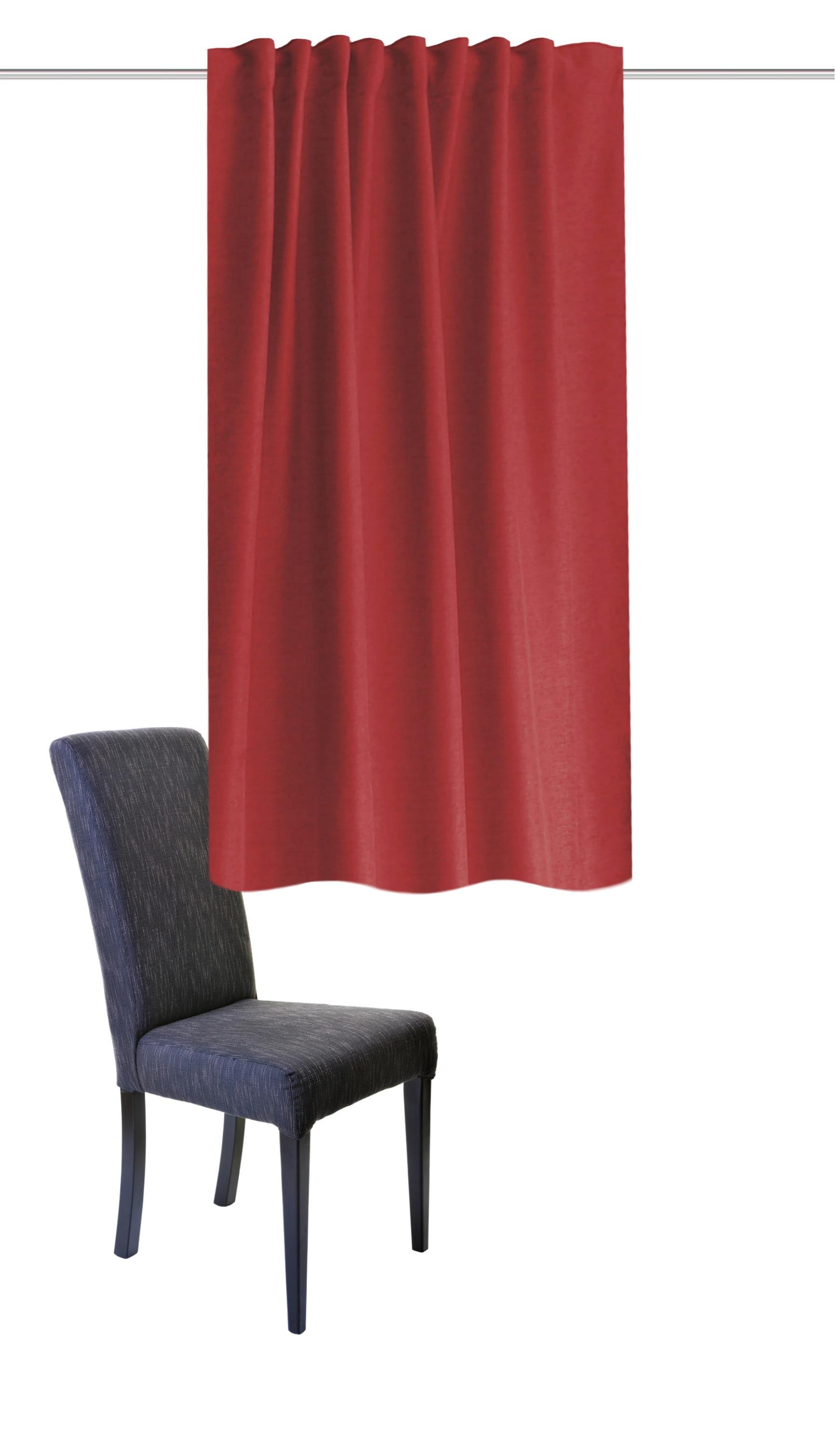 Wärmeschutzvorhang Eskimo Bordeaux B: 135 cm - Bordeaux, Basics, Textil (135/145cm) - Schmidt W. Gmbh