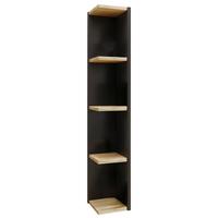 Eckregal Honsa Anthrazit/Eiche Dekor  B: 15cm - Honigeiche/Anthrazit, Design, Holzwerkstoff (15/97/17cm) - MID.YOU