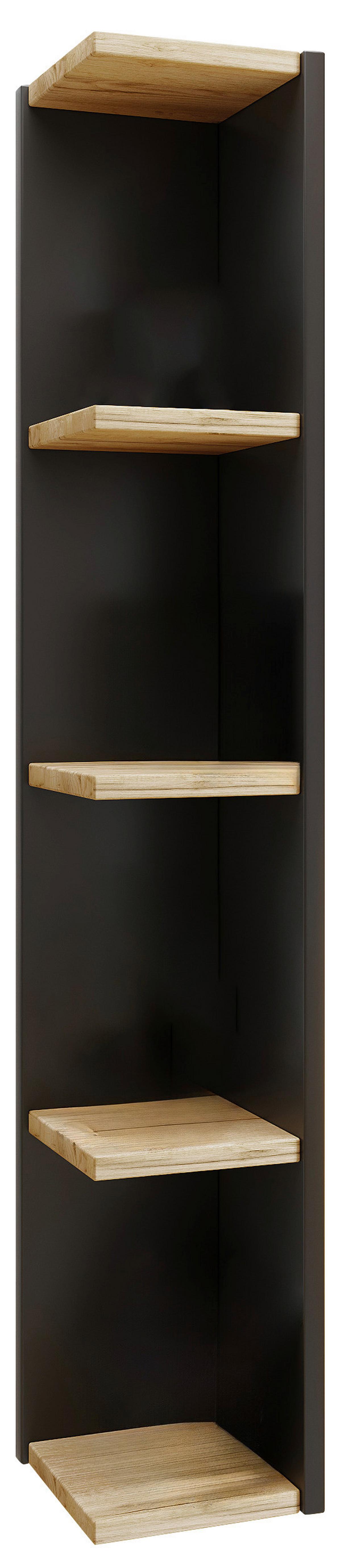 Eckregal Honsa Anthrazit/Eiche Dekor  B: 15cm - Honigeiche/Anthrazit, Design, Holzwerkstoff (15/97/17cm) - MID.YOU