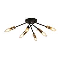 DECKENLEUCHTE 36-79718 TIARA - Schwarz, KONVENTIONELL, Metall (38/38/17cm)