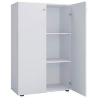 Schuhschrank Lona Weiß B: 70 cm - Schwarz/Weiß, Design, Holzwerkstoff (70/110/39cm) - MID.YOU