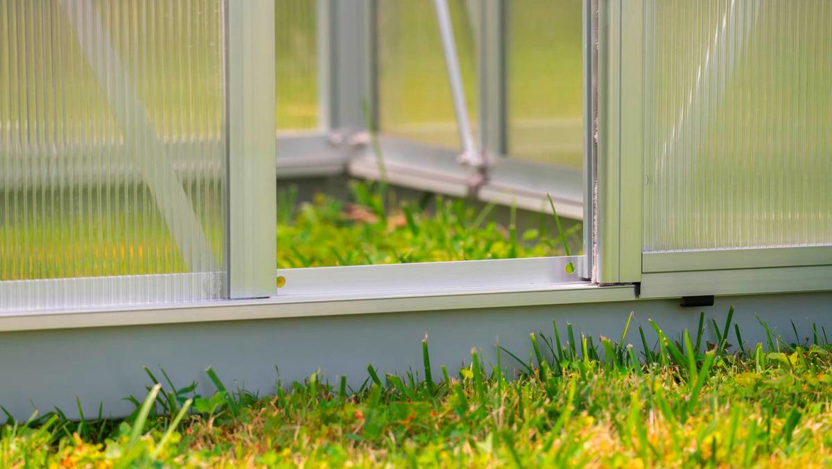 Mini-Gewächshaus Merlin Alufarben Metall H: 73,7 cm - Alufarben, Basics, Metall (87,2/73,7/120cm)