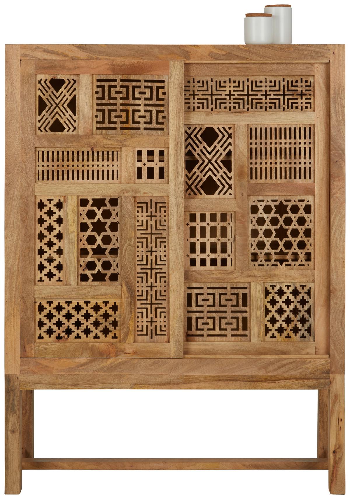 VYSOKÁ KOMODA LAKOTA -TREND- -TOP- - svetlohnedá, Lifestyle, drevo (115/150/38cm) - Zandiara