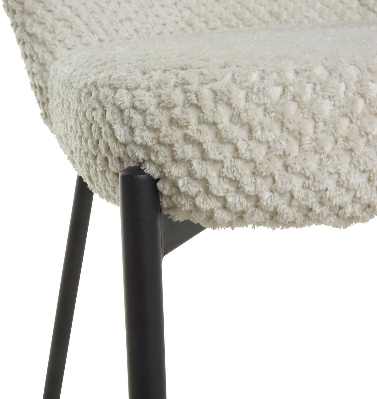 Stuhl Paris - Beige/Schwarz, LIFESTYLE, Holz/Textil (55/79/59cm) - Livetastic