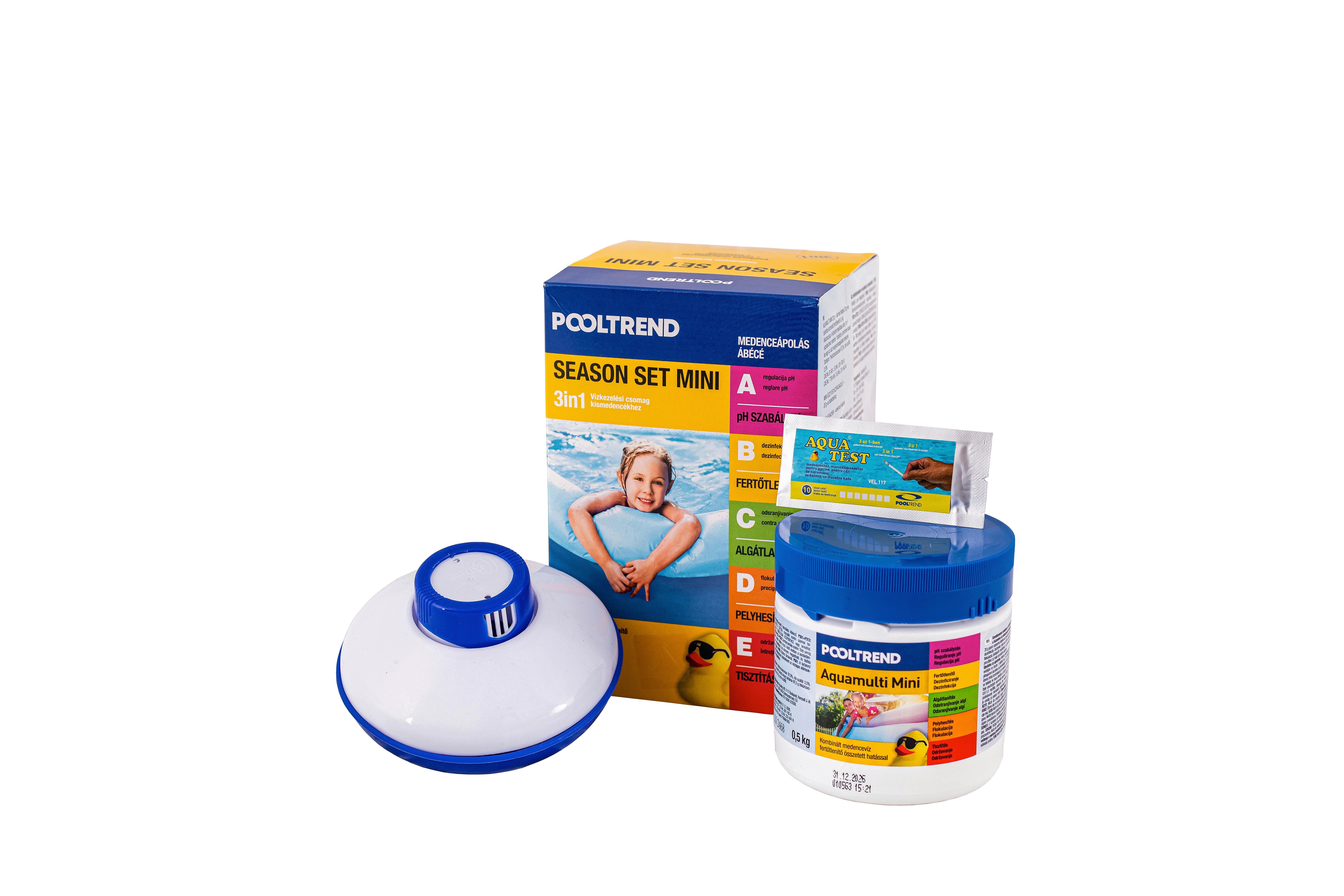 Medencetisztító Alapcsomag Pooltrend Season Set Mini - sárga/világoskék, karton
