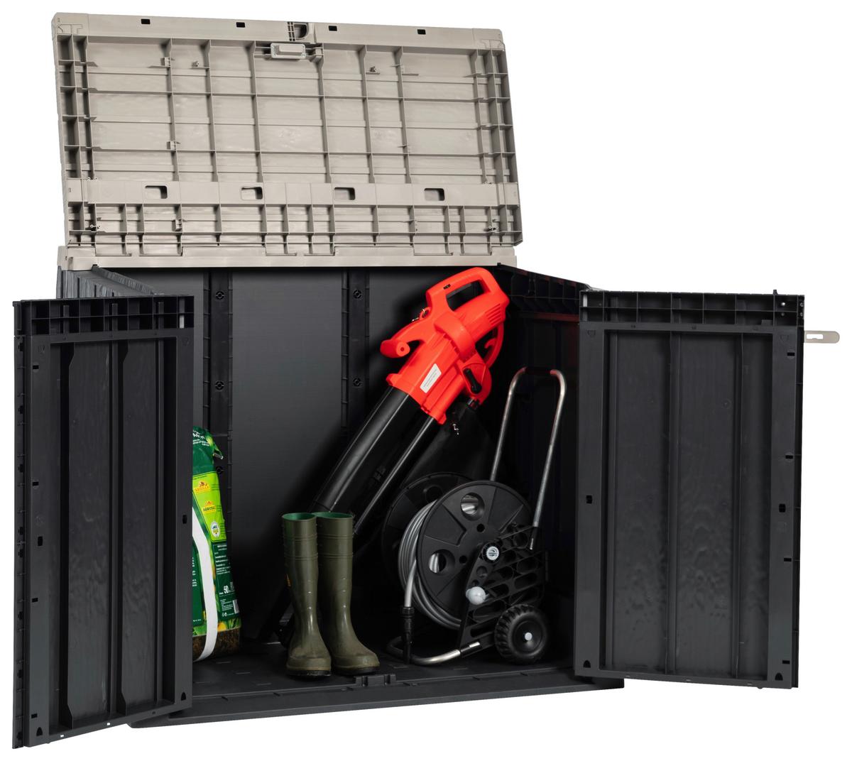 Geräteschrank Store Away Anthrazit/Hellgrau versperrbar - Anthrazit/Hellgrau, Basics, Kunststoff (129,5/111/74,5cm)