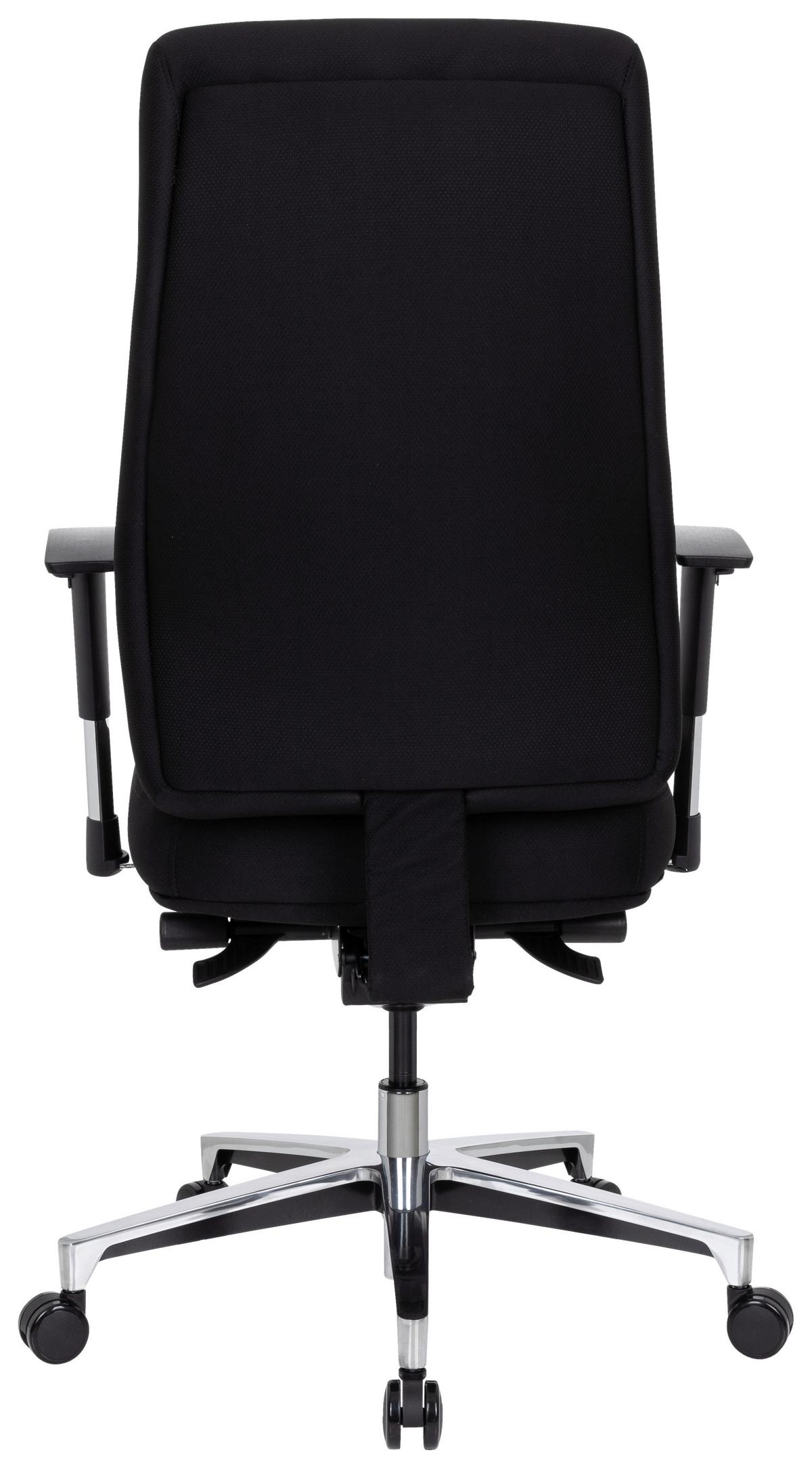 Bürostuhl Forcom Mit Wippfunktion Schwarz - Silberfarben/Schwarz, Basics, Kunststoff/Textil (69/122/65cm) - MID.YOU