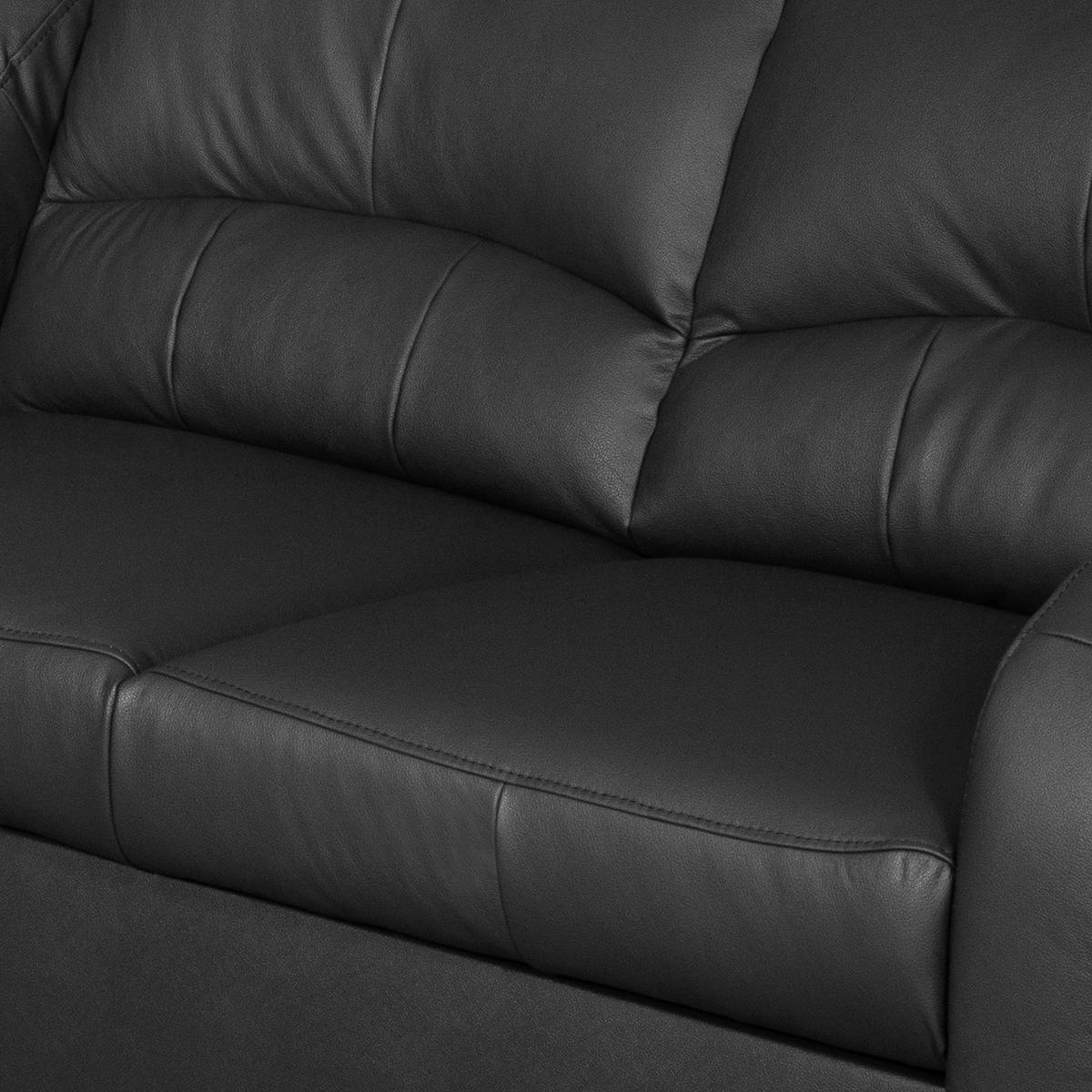 Ecksofa Tilo Schwarz S: 168 Cm - Schwarz, Design, Leder/Textil (168/227cm) - Livetastic