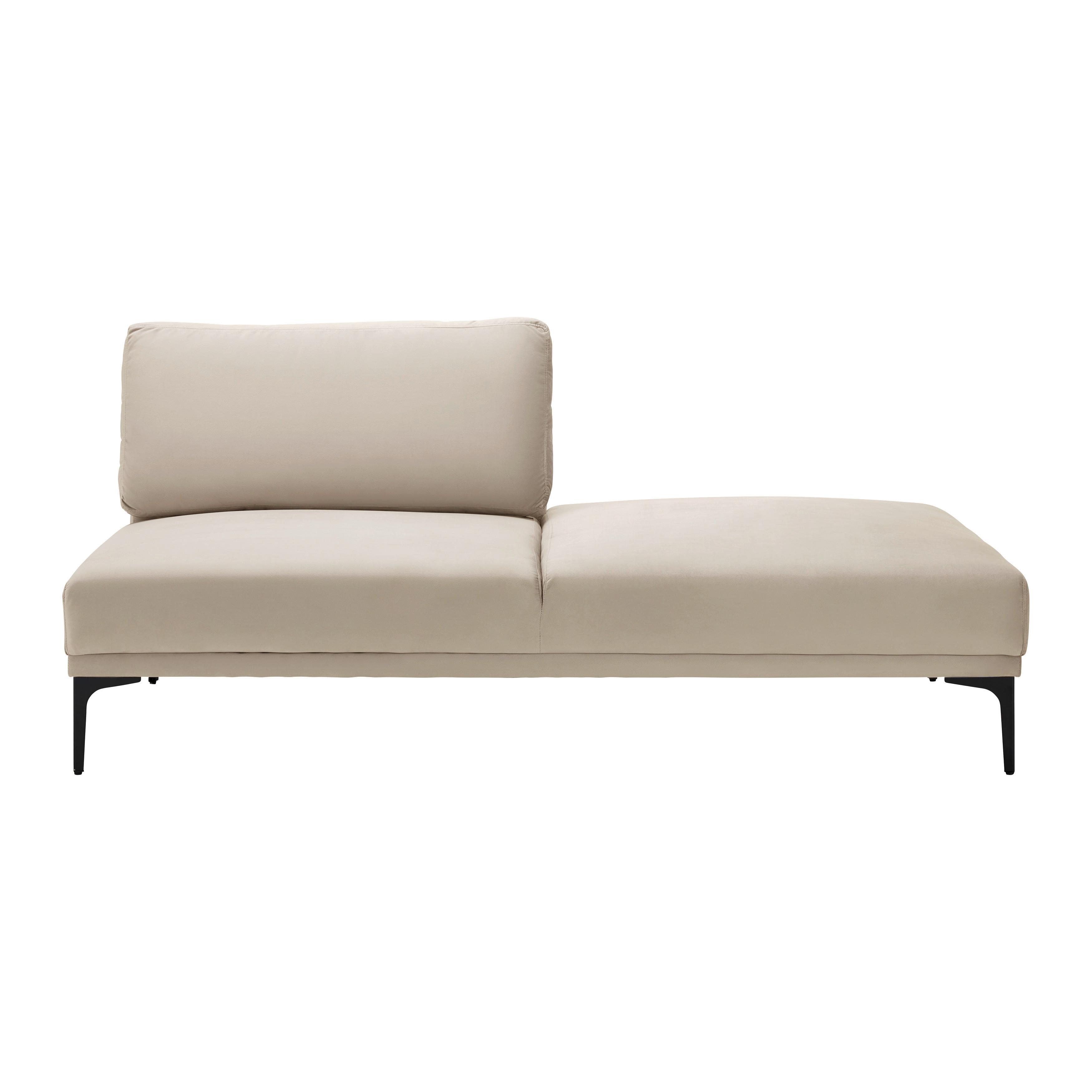 Lenoška Tessa Béžová - černá/béžová, Moderní, kov/textil (180,5/82,5/88,5cm) - Bessagi Home