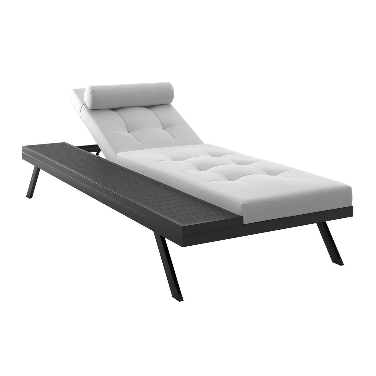 ZAHRADNÍ LEHÁTKO AVOLINA - světle šedá/tmavě šedá, Moderní, kov/textil (199/86/40cm) - Bessagi Garden