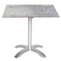 Gartentisch klappbar Acaplan Metall/Holzwerkstoff L: 80 cm - Platinfarben/Grau, Basics, Holzwerkstoff/Metall (80/80/72cm) - Gardenson