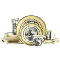 Kombiservice Windmühle Multicolor 16-teilig - Multicolor, Basics, Keramik - Creatable