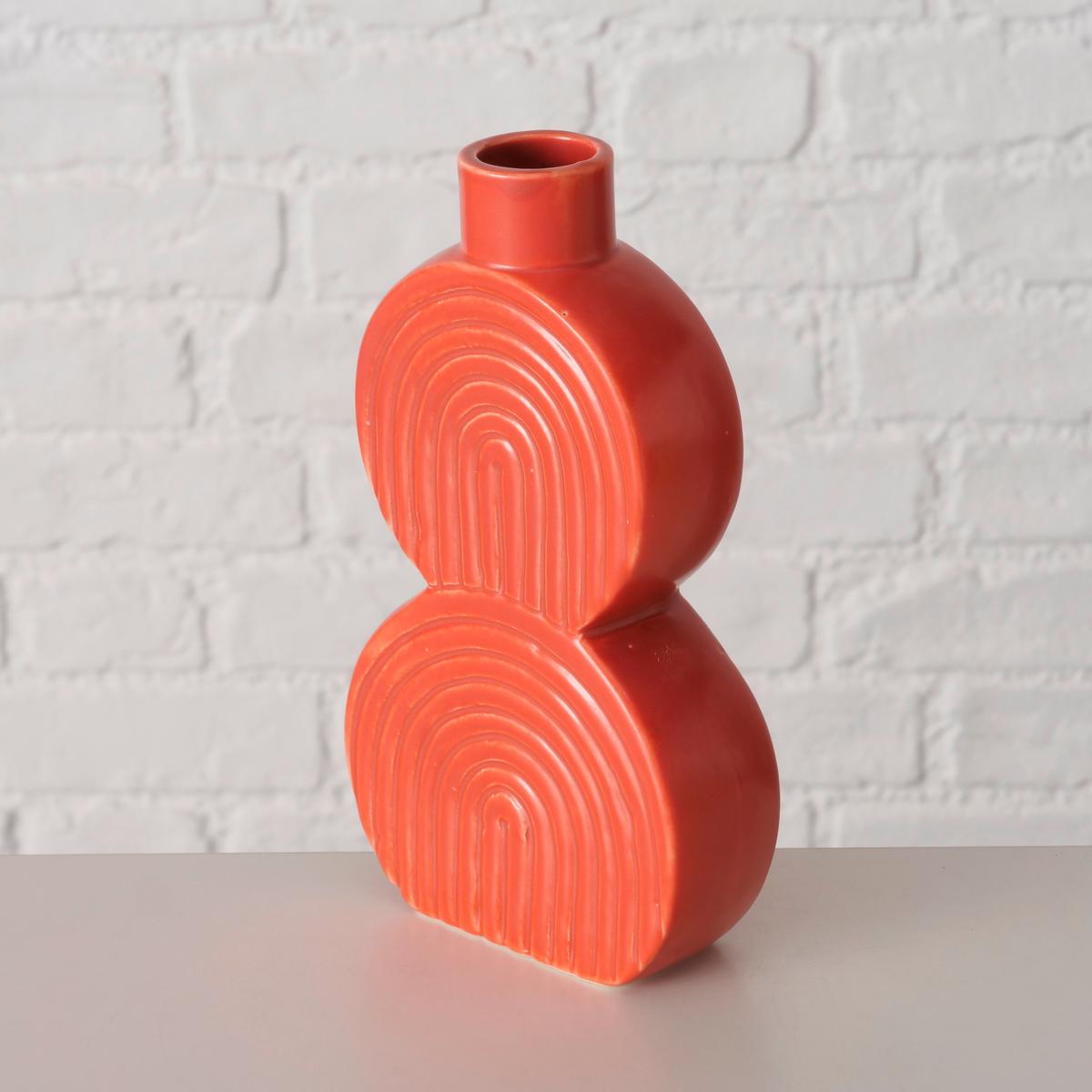 Váza BRENDA I - oranžová, Moderní, keramika (11,5/4/20cm) - Mömax