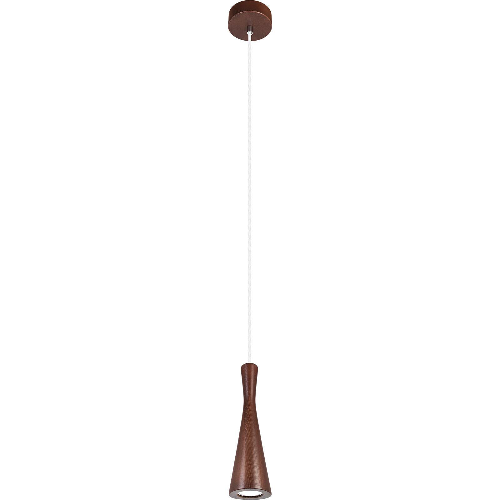 Hängeleuchte 8510130 Vegas - Nussbaumfarben/Weiß, Natur, Holz (10/90-140cm)