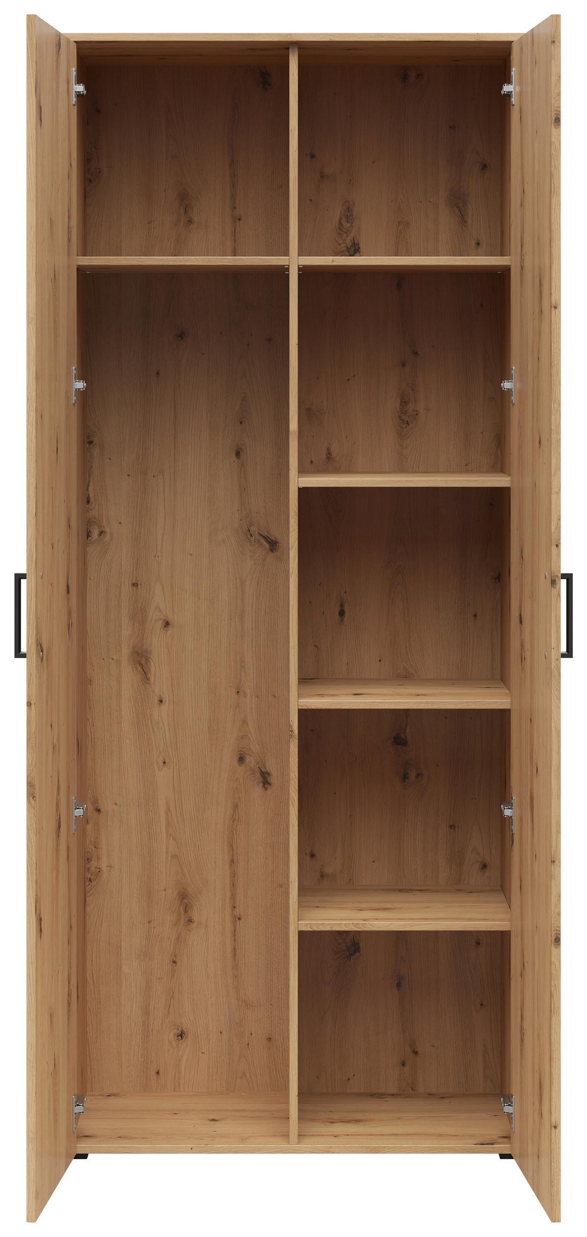 SKRIŇA Multistauraum - čierna/dub artisan, Modern, kompozitné drevo/plast (80/195/40cm)