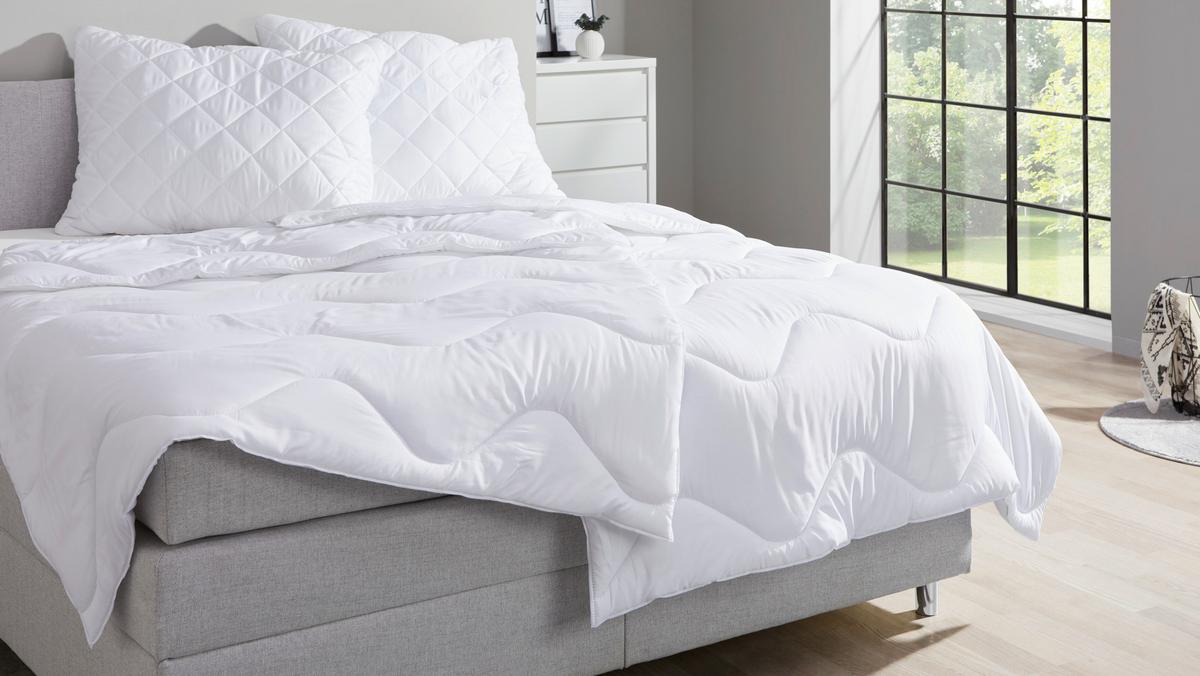 Steppdecke Daniela 140x200 Cm, Temperaturausgleichend - Weiß, KONVENTIONELL, Textil (140/200cm) - Primatex