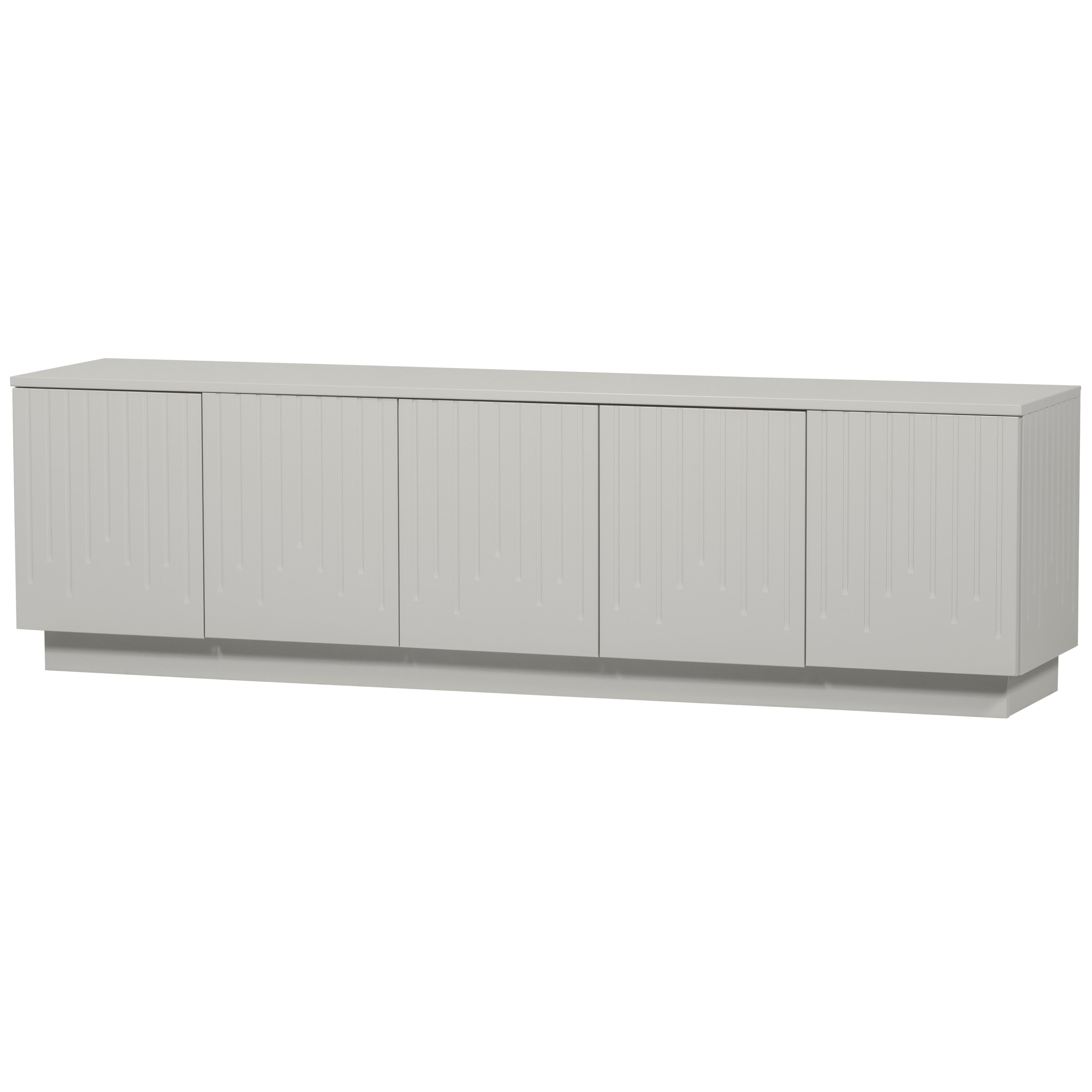 Lowboard Pencil Hellgrau B: 180cm - Hellgrau, Design, Holz (180/52/40cm) - Livetastic