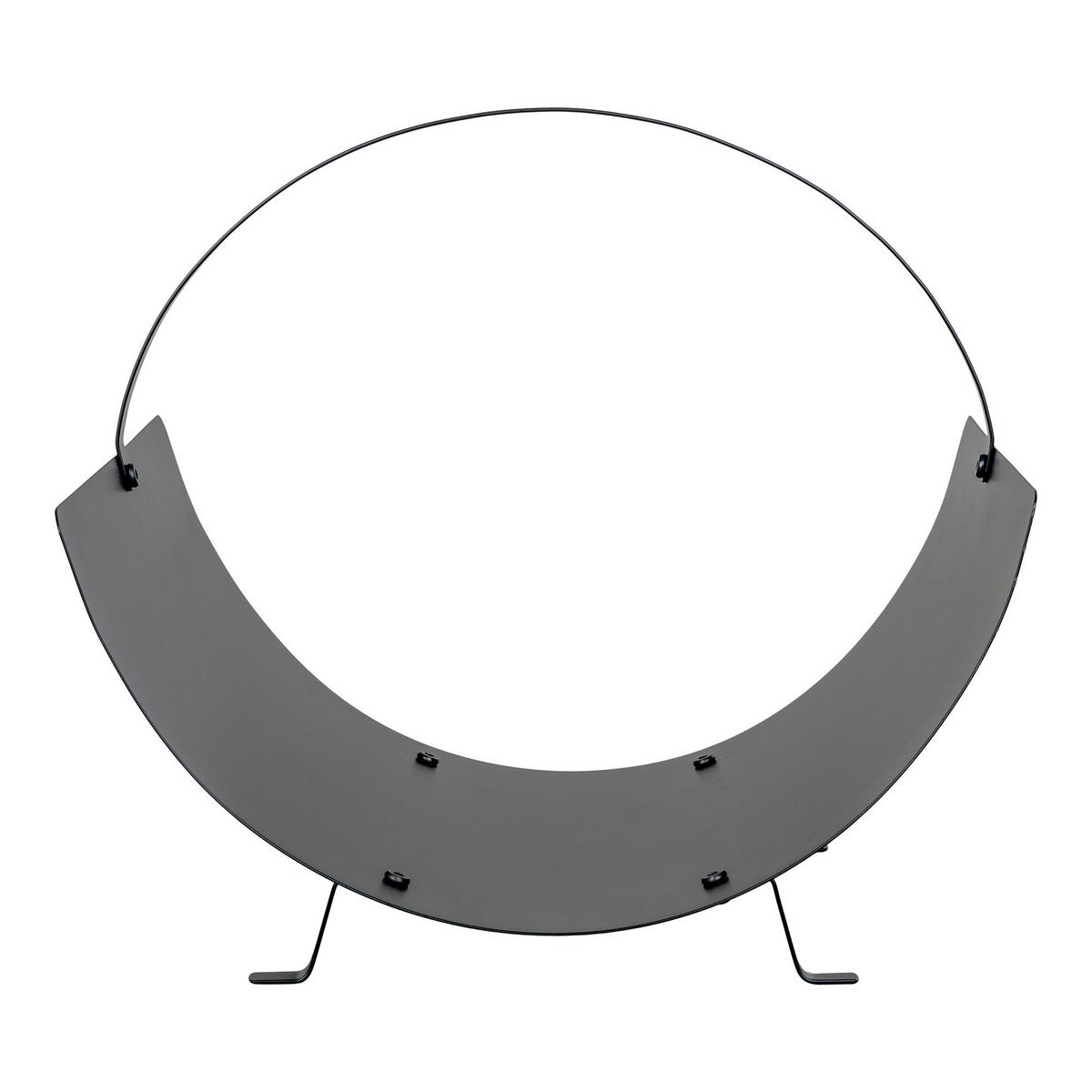 Kaminkorb Tires Schwarz B: 40 cm - Schwarz, Design, Metall (40/33.5/35cm)