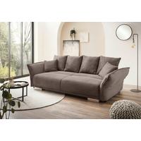 Bigsofa Pera, Graubraun B: 242 cm - Chromfarben/Graubraun, MODERN, Textil (242/71/90/131cm) - Livetastic