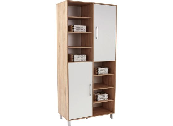 Polc Box - Tölgyfa/Fehér, modern, Faalapú anyag (98/205/40cm) Polc Box - Tölgyfa/Fehér, modern, Faalapú anyag (98/205/40cm)