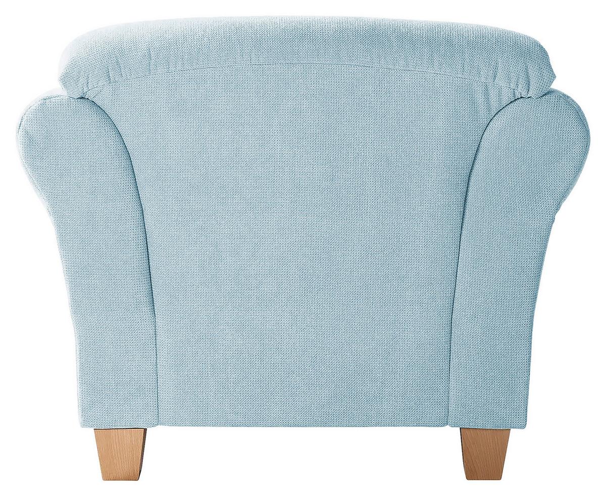 Sessel Gotland hellblau Rücken echt, 101x84x89 cm - Naturfarben/Hellblau, KONVENTIONELL, Textil (101/84/89cm) - Sit & More