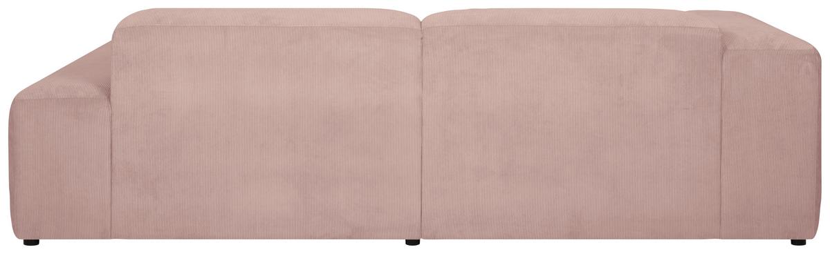 Ecksofa Hannah Rosa 252x170 Cm - Schwarz/Rosa, Design, Textil (252/170cm) - MID.YOU