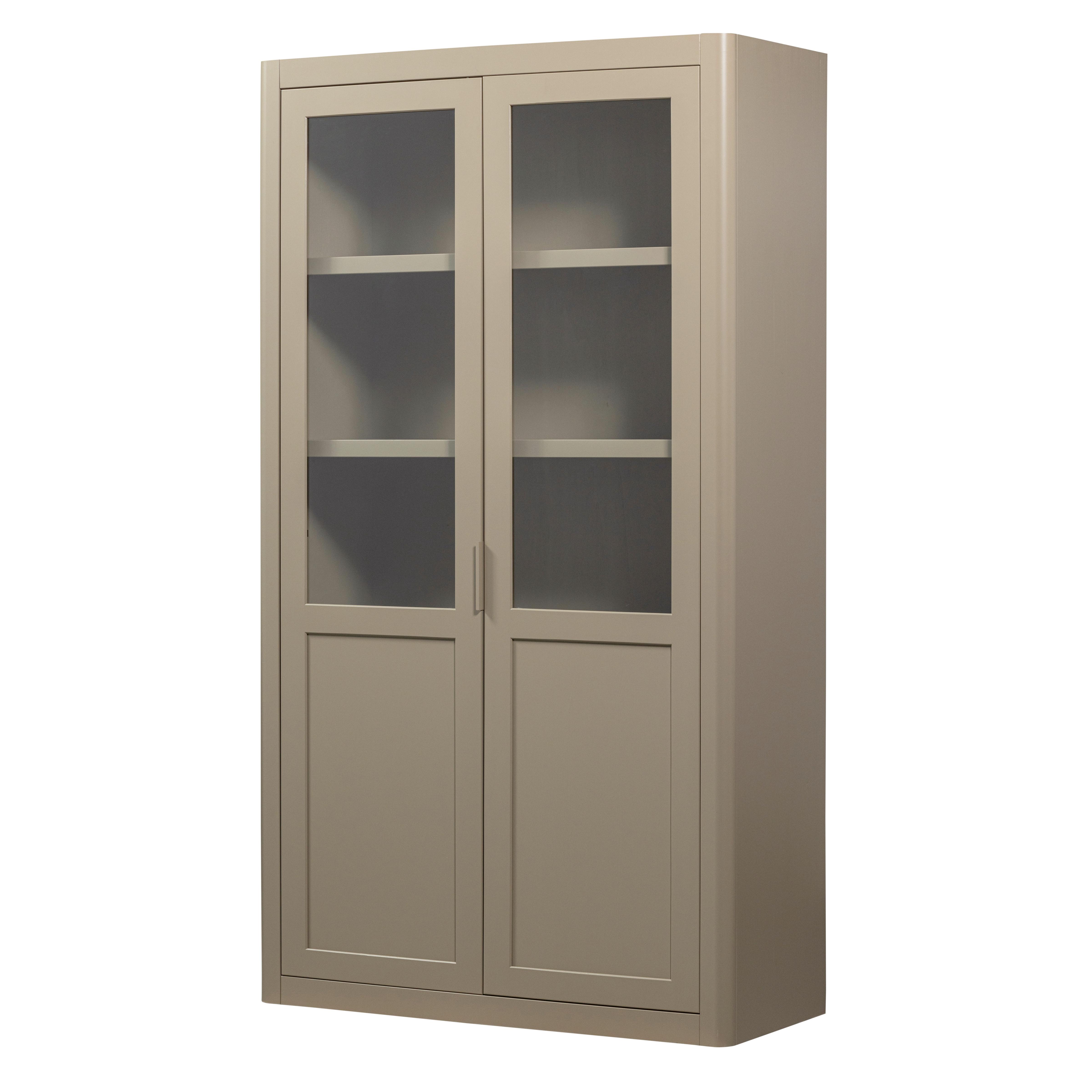 Vitrine Gunnar Schlammfarben B: 120 cm - Schlammfarben, Design, Holz (120/217/48cm) - Livetastic