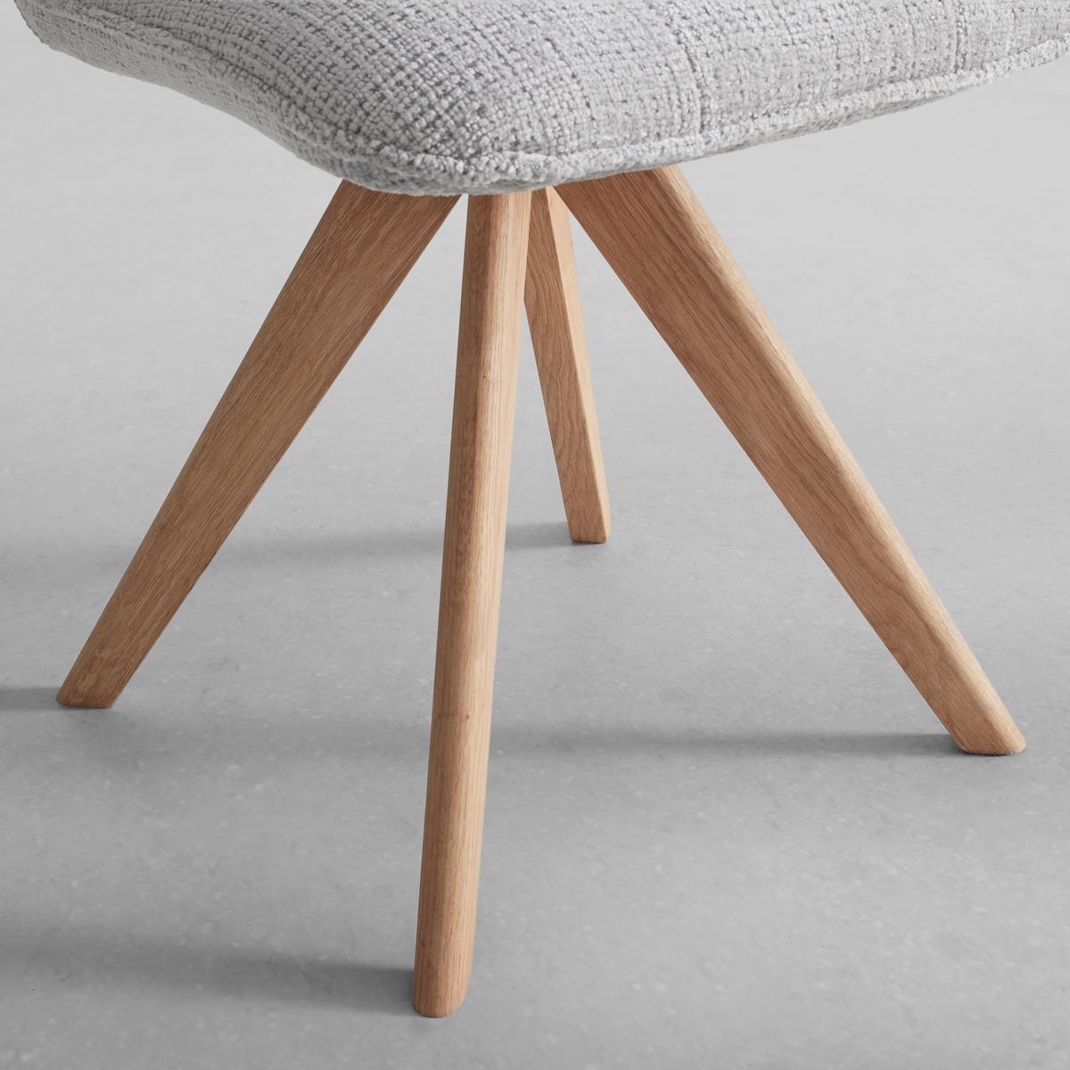 Židle Alba, dřevo dub - barvy dubu/světle šedá, Moderní, dřevo/textil (50/91/63cm) - Mömax