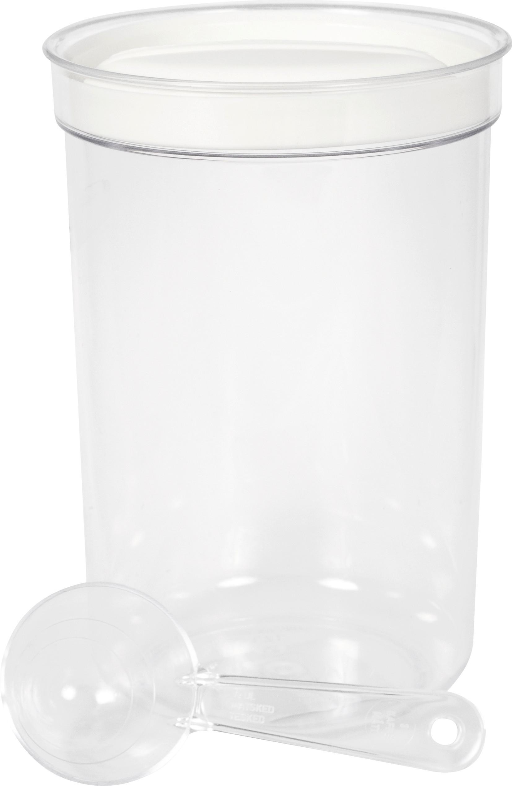 Ételtároló Kávétartó Adagoló Kanállal - műanyag (13/13/19cm)