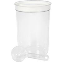 Ételtároló Kávétartó Adagoló Kanállal - műanyag (13/13/19cm)