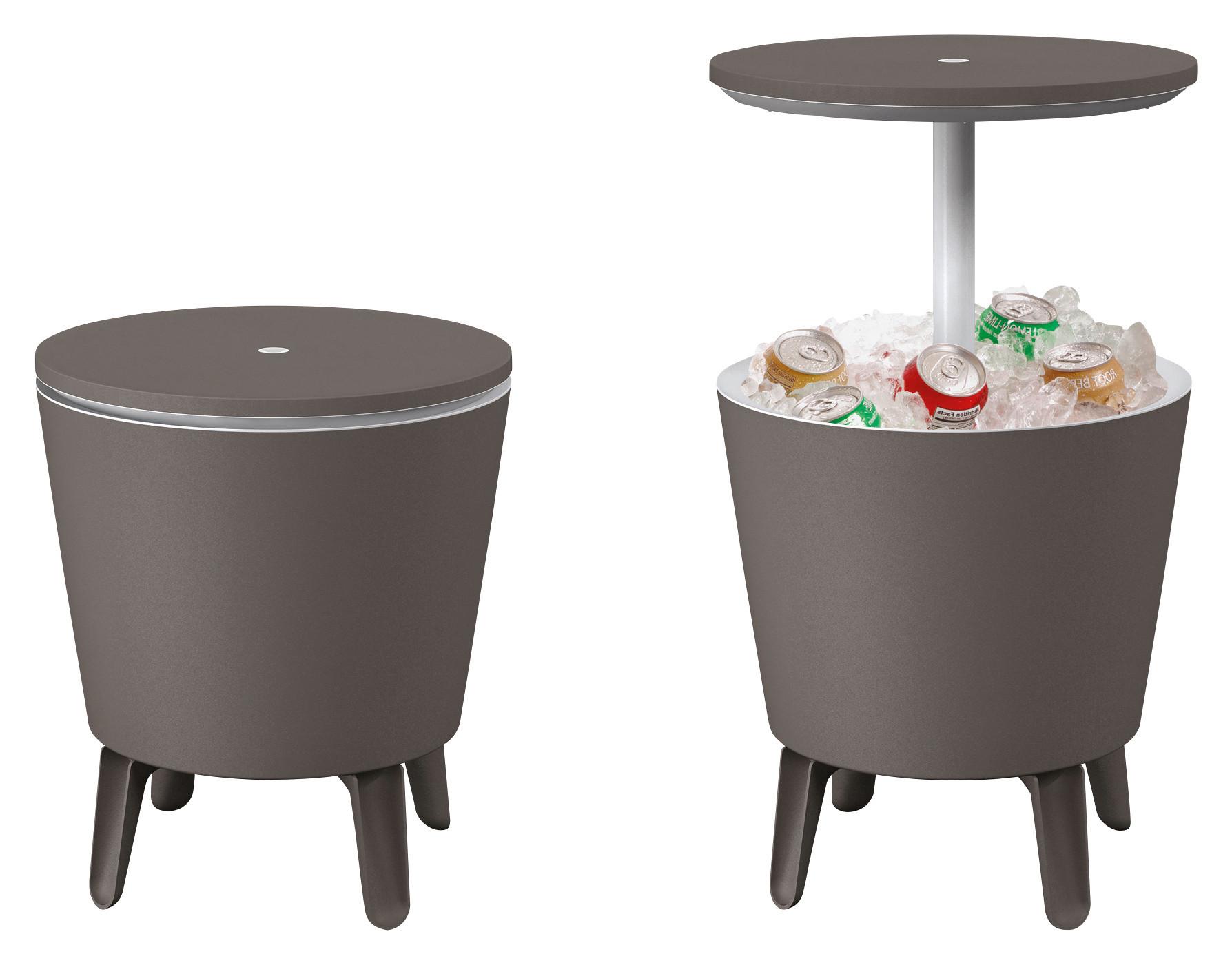 ZÁHRADNÝ BAROVÝ STÔL COOL BAR - sivá/biela, Konventionell, plast (49,5/49,5/57-84,5cm) - Mömax