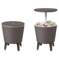 ZAHRADNÍ BAROVÝ STŮL COOL BAR - šedá/bílá, Konvenční, plast (49,5/49,5/57-84,5cm) - Mömax
