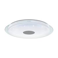Deckenleuchte Lanciano Ø 77 cm mit Smartphone-Steuerung rund - Chromfarben/Weiß, Basics, Kunststoff/Metall (77/9,5cm) - Connect Z