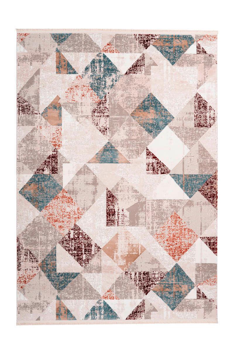 Webteppich Grau/Rosa Akropolis 200x300 cm Grau, Rosa  200/300 cm 