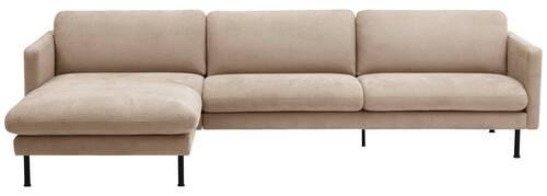 Ecksofa Nathan Rücken Echt, Beige