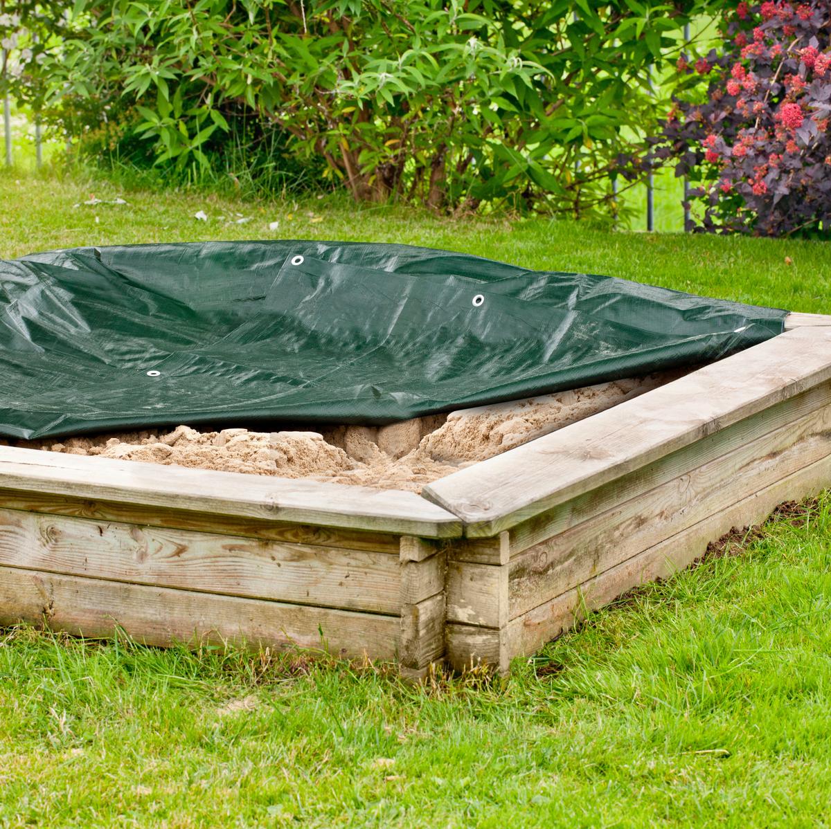 Abdeckplane Sandkasten Large 200x200 Cm Grün - Grün, Basics (200/200cm)