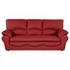 Schlafsofa Oslo Rot B: 205 cm - Rot/Schwarz, Design, Leder (205/92/85cm) - Livetastic