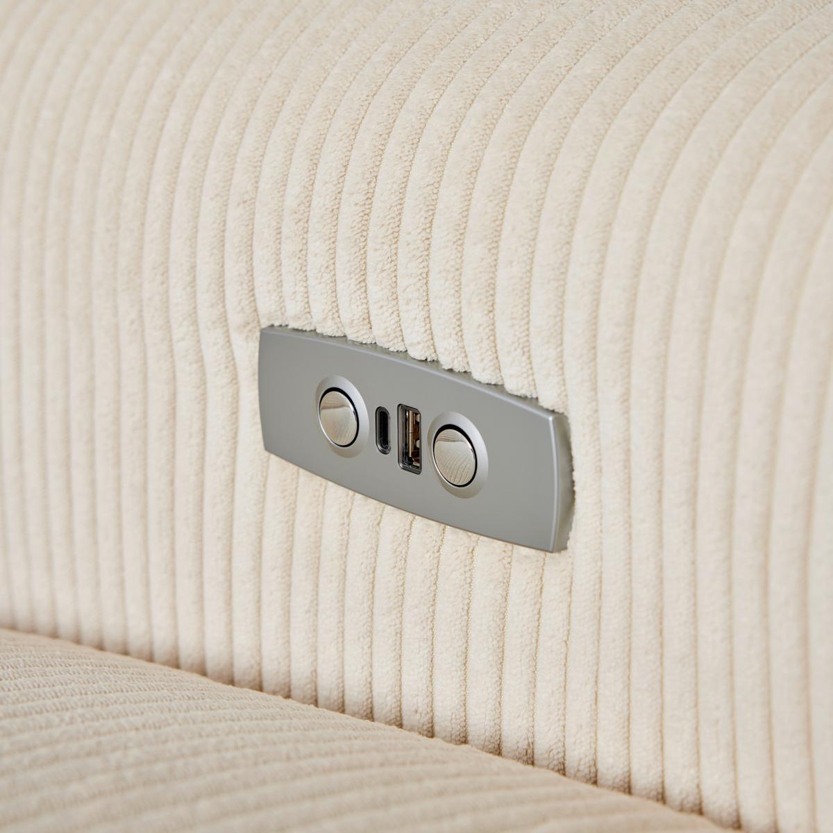 ROHOVÁ SEDAČKA BONDICO 255 - černá/béžová, Moderní, kov/dřevo (170/255cm) - Mömax