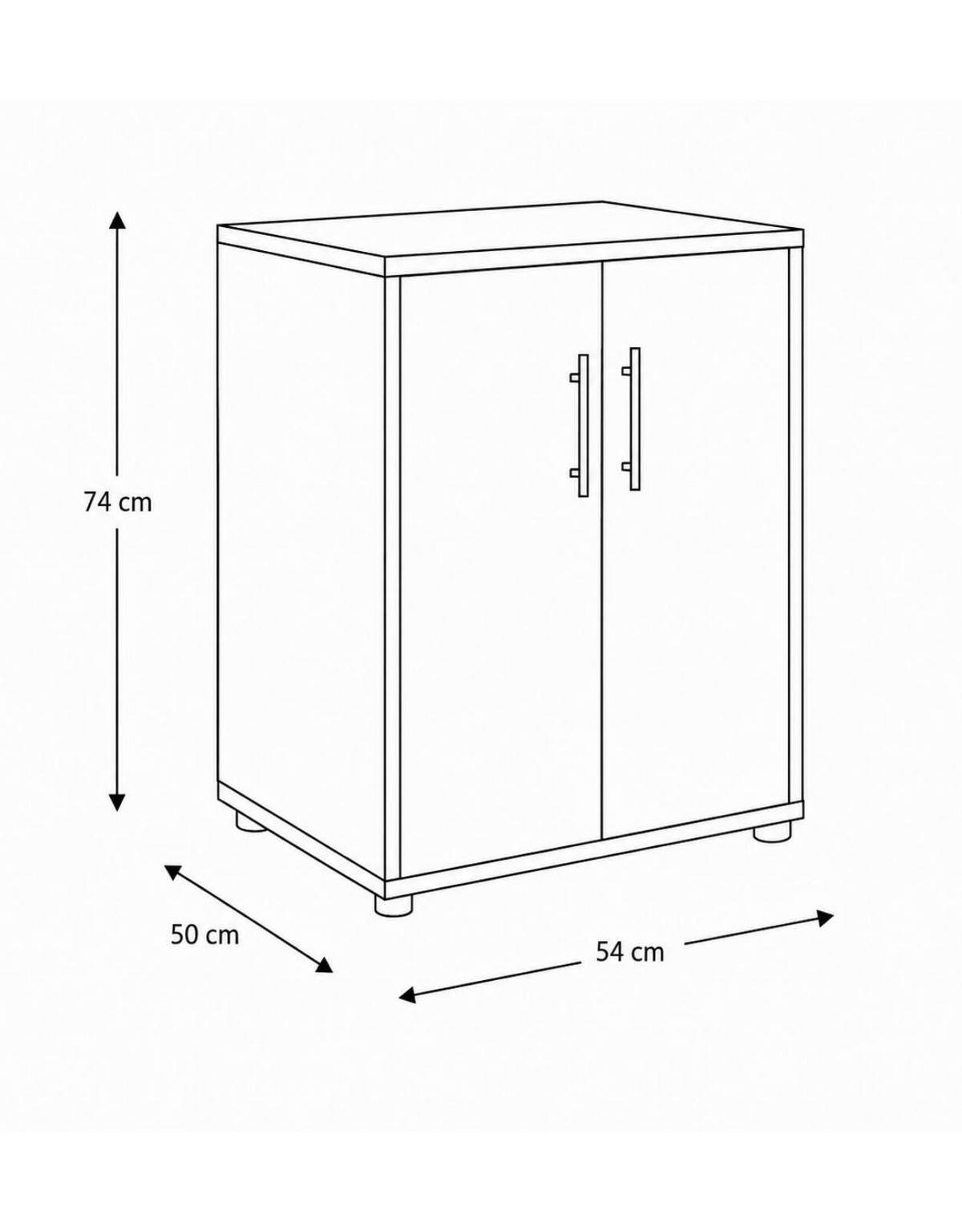 AKTENSCHRANK OFFICE EDITION - Anthrazit/Weiß, MODERN, Holzwerkstoff (54/74/50cm) - MID.YOU