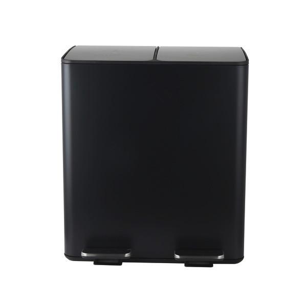 Treteimer Aliya 40l Schwarz Metall Lbh: 45x30x51 Cm - Schwarz, Basics, Kunststoff/Metall (45/30/51cm) - Spirella