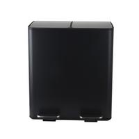 Treteimer Aliya 40l Schwarz Metall Lbh: 45x30x51 Cm - Schwarz, Basics, Kunststoff/Metall (45/30/51cm) - Spirella