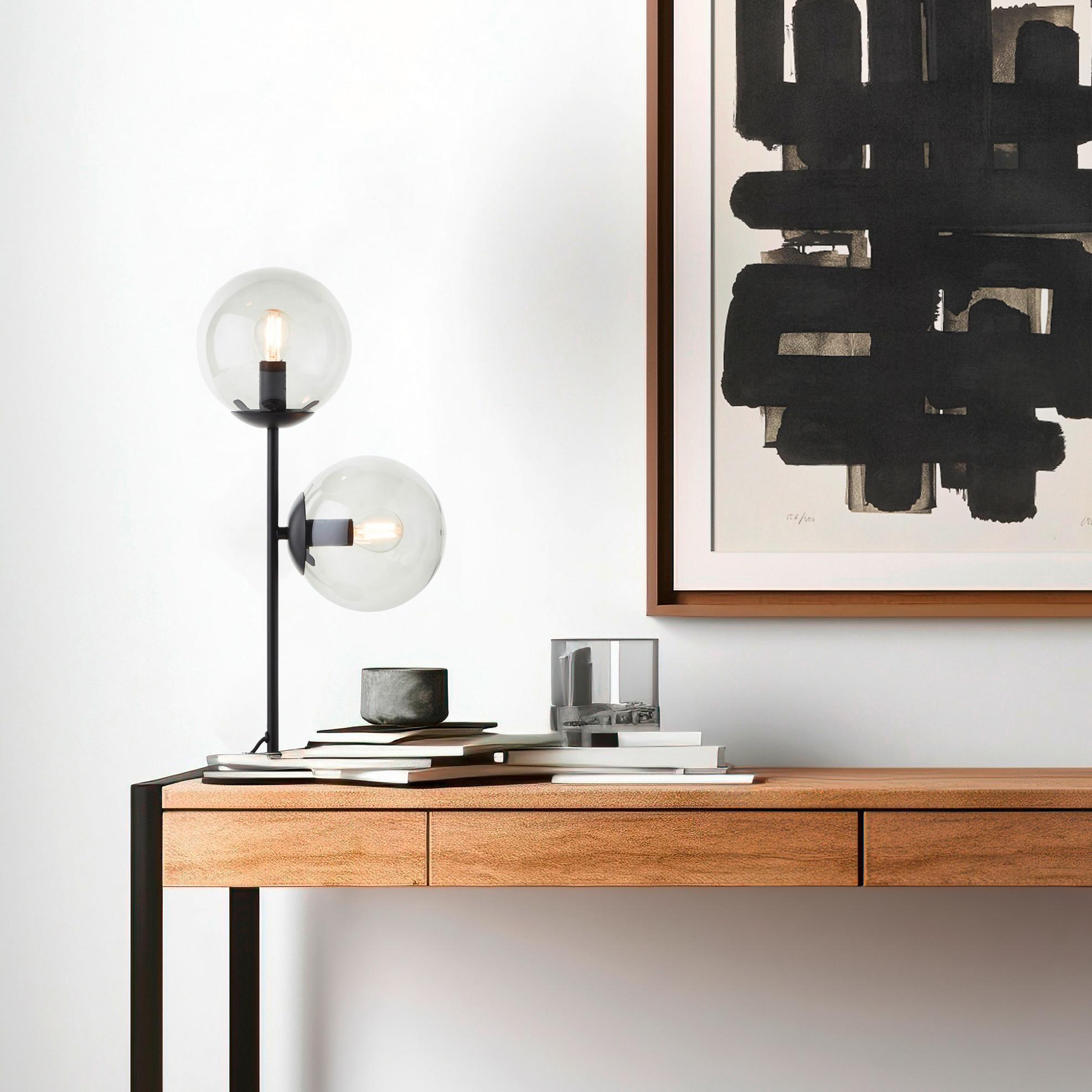 Tischleuchte 99218/93 Ariol - Schwarz, Design, Glas/Metall (48,2/24/15cm) - Brilliant