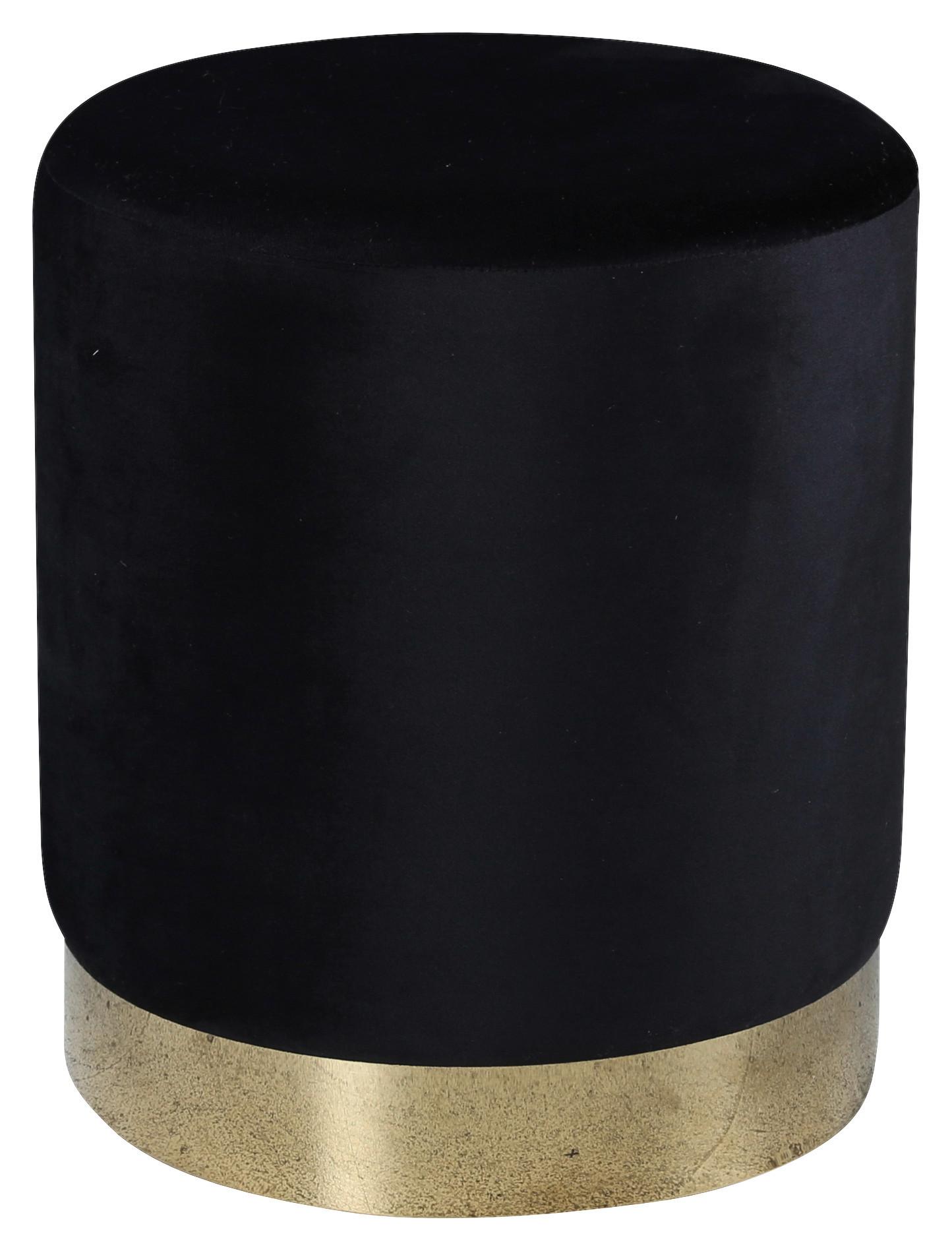 Hocker Benji Goldfarben/Schwarz B: 35cm - Basics (35/42,5/35cm) - Livetastic