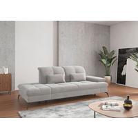 Récamiere Amica E, Silberfarben B: 231cm - Silberfarben/Schwarz, KONVENTIONELL, Textil (231/90/122cm) - Sit & More