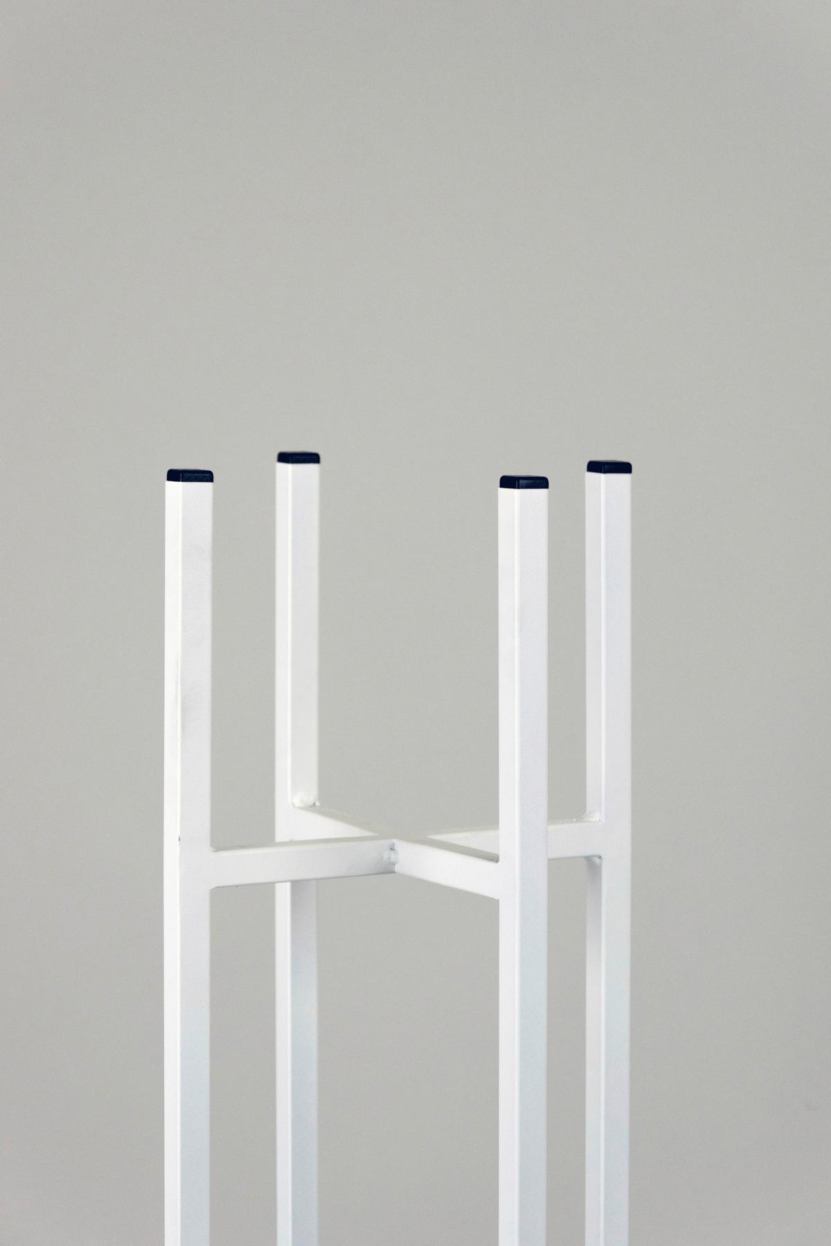 Blumenständer Almuinium Weiß Bxhxt: 22x90x22 Cm - Weiß, Basics, Metall (22/90/22cm)