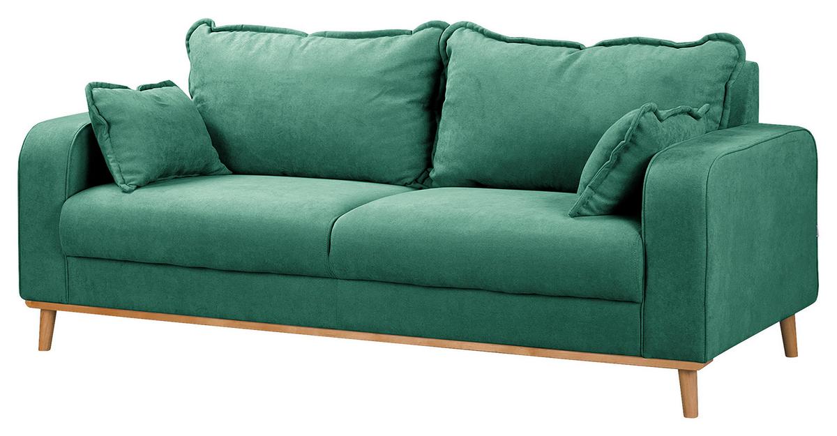 3-Sitzer-Sofa Beata Mintgrün B: 193 cm - Wengefarben/Mintgrün, Design, Textil (193/86/87cm) - Livetastic