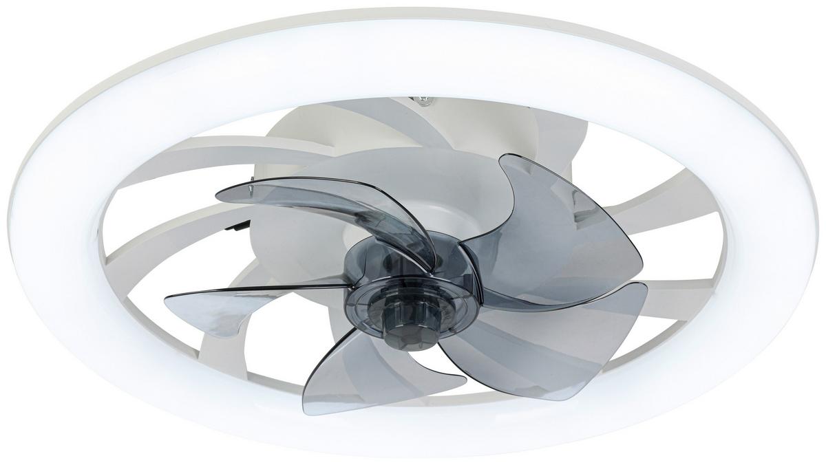 STROPNÍ VENTILÁTOR VIRTI - šedá/bílá, Moderní, plast (50/12cm) - Mömax
