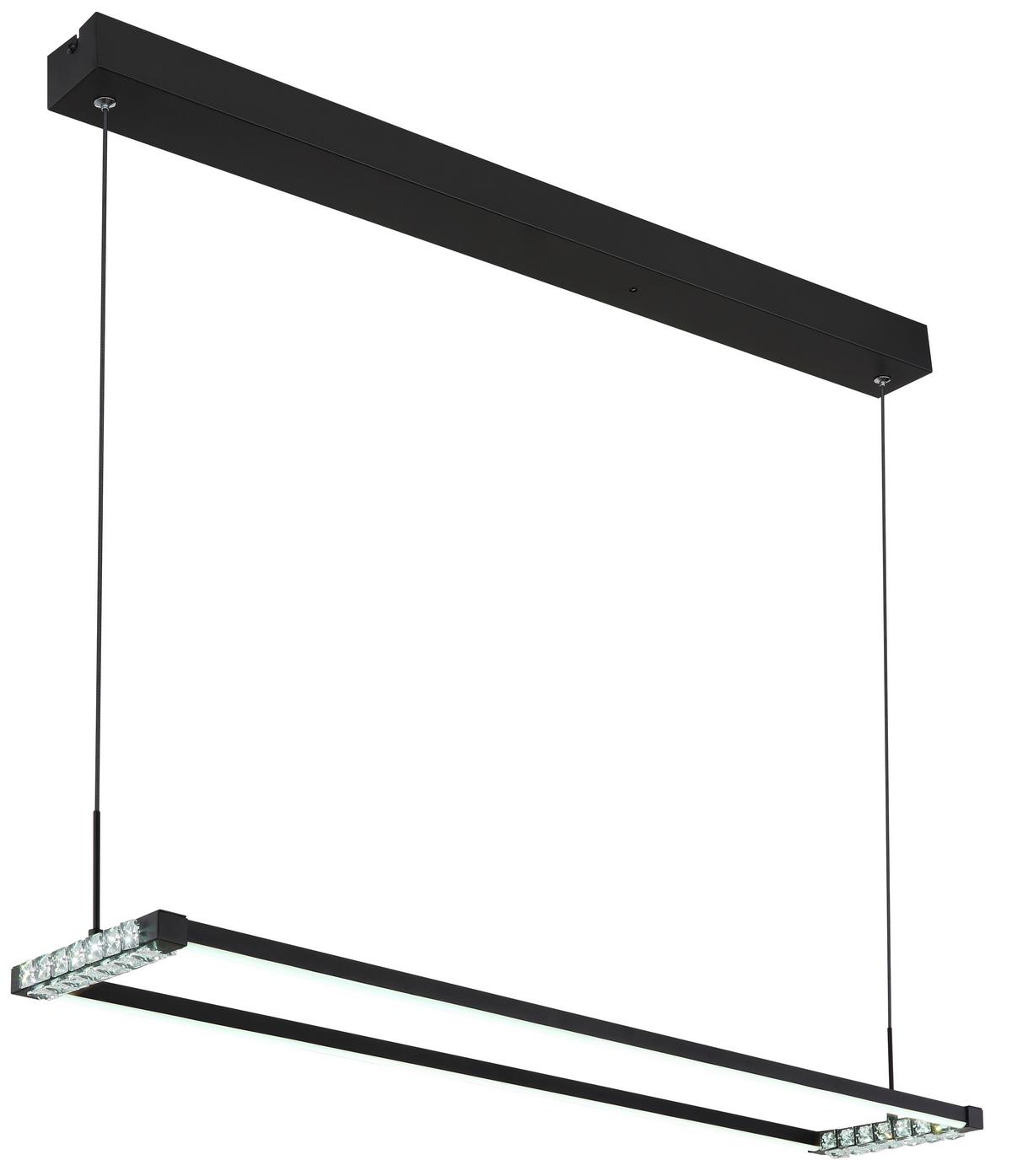 Led-hängeleuchte 67164h - Klar/Schwarz, Design, Kunststoff/Metall (102,5/20,6/150cm) - Globo